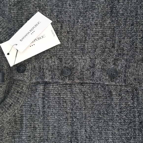 Banana Republic Mens tundra Henley sz S sz XXL gray light sweater - Picture 3 of 8